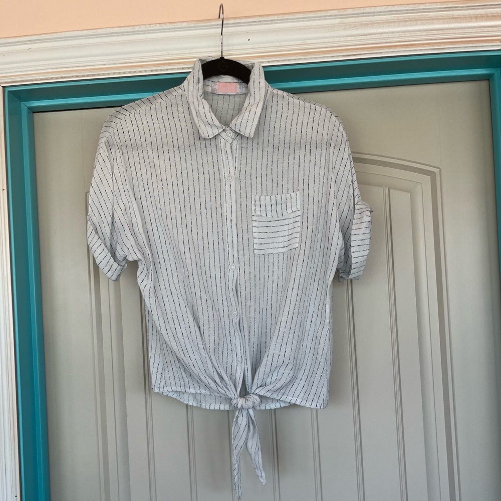 COPY - White button up shirt with texture